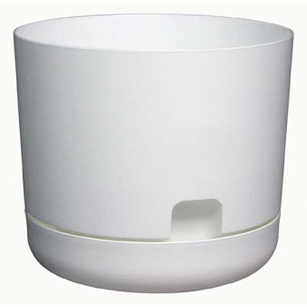 OASIS 6" Self-Watering Planter with Saucer White