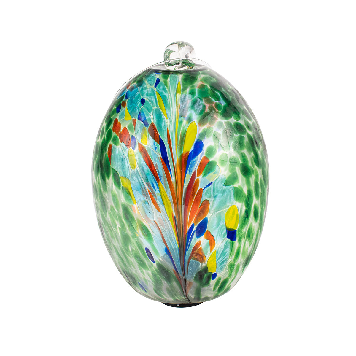 Lg. Oblong Matisse Hanging Spirit Orb - Green
