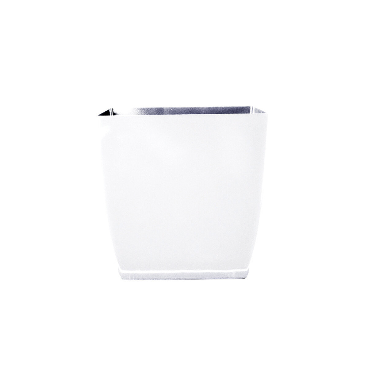 8" Aria Square Planter Glossy White
