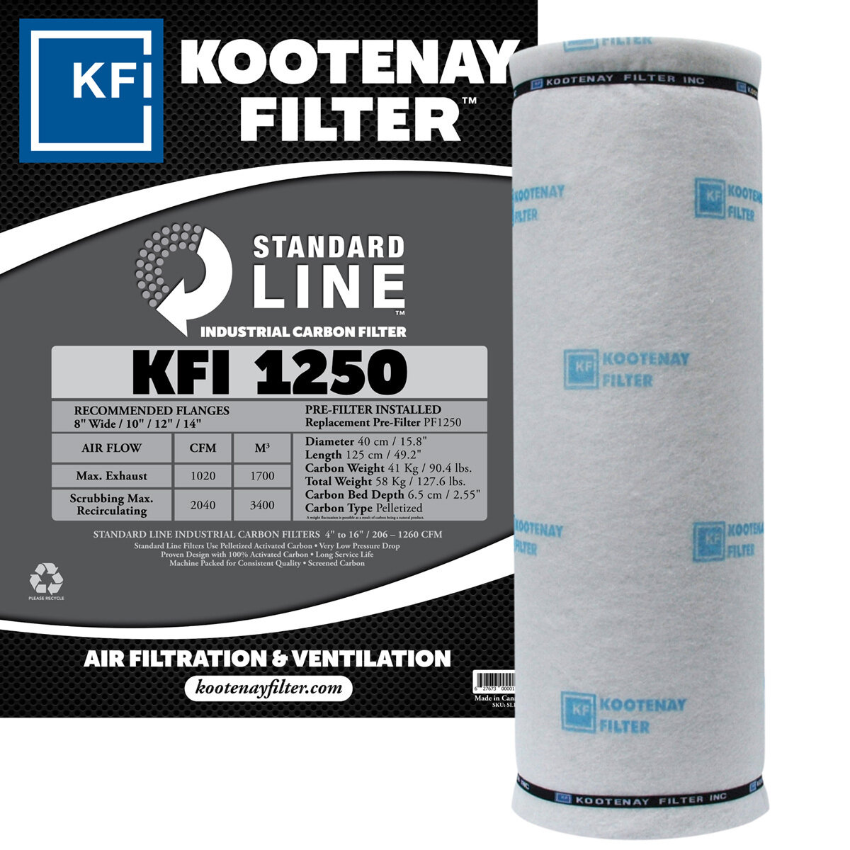 Kootenay Filter 1250 Standard Line 1020cfm