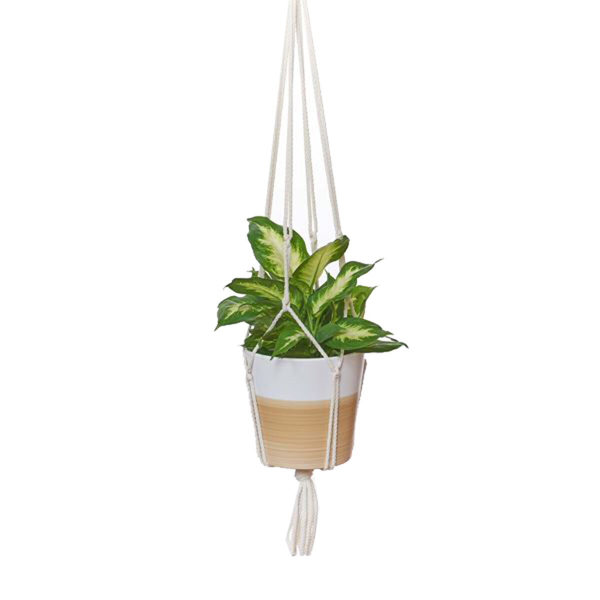 30" Antique White Macrame