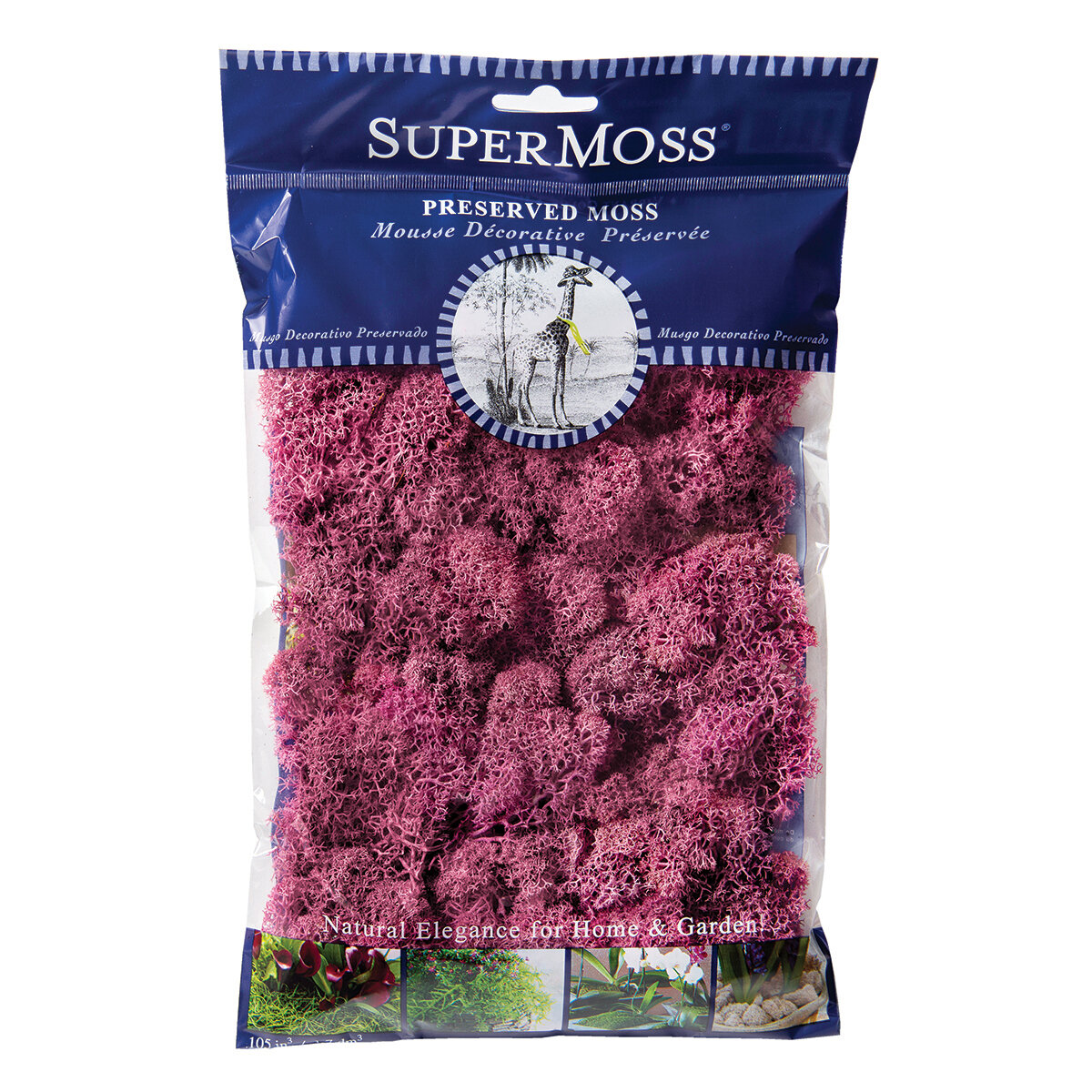 Reindeer Moss Preserved Dusty Rose 2oz Bag