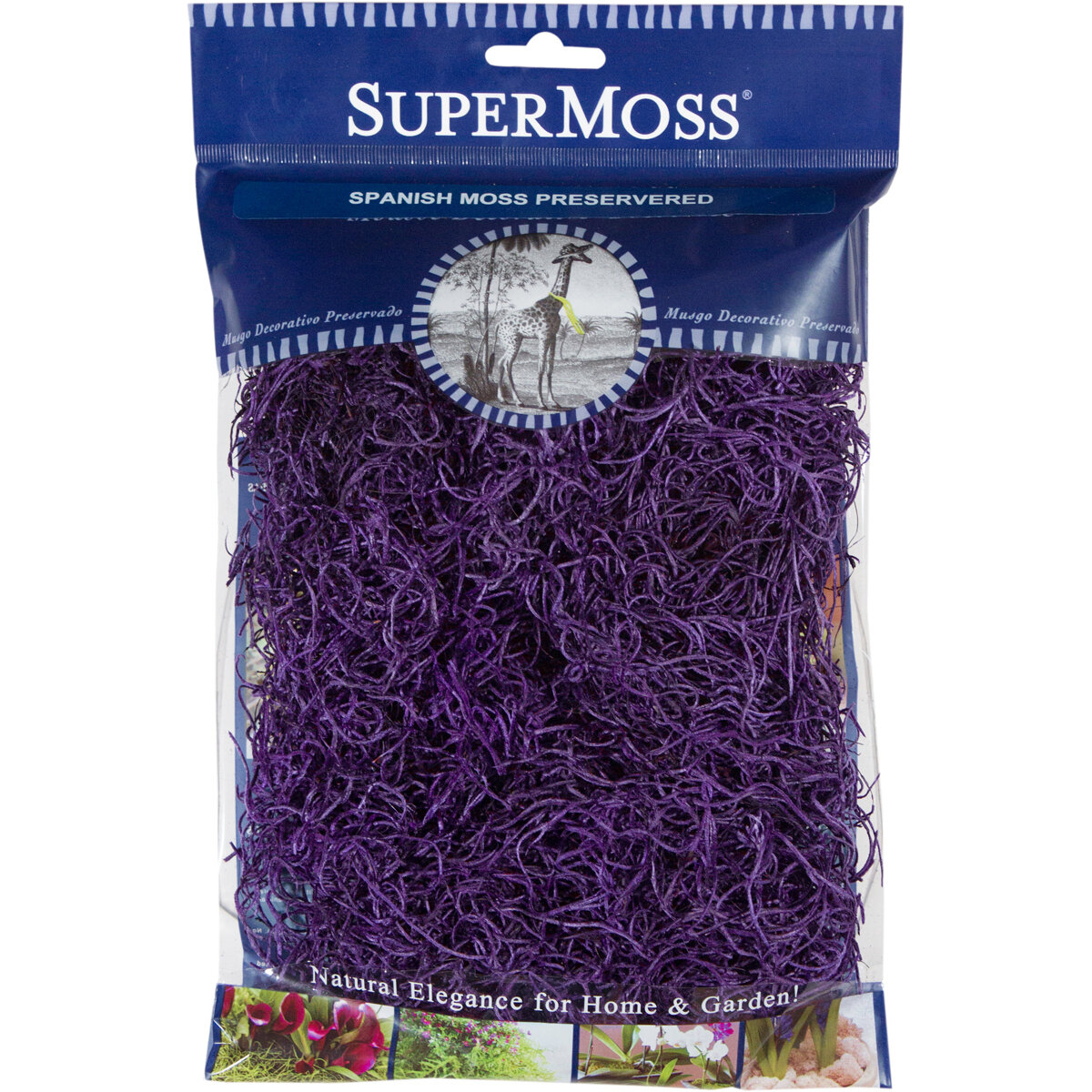 Spanish Moss Preserved Purple 2oz Bag