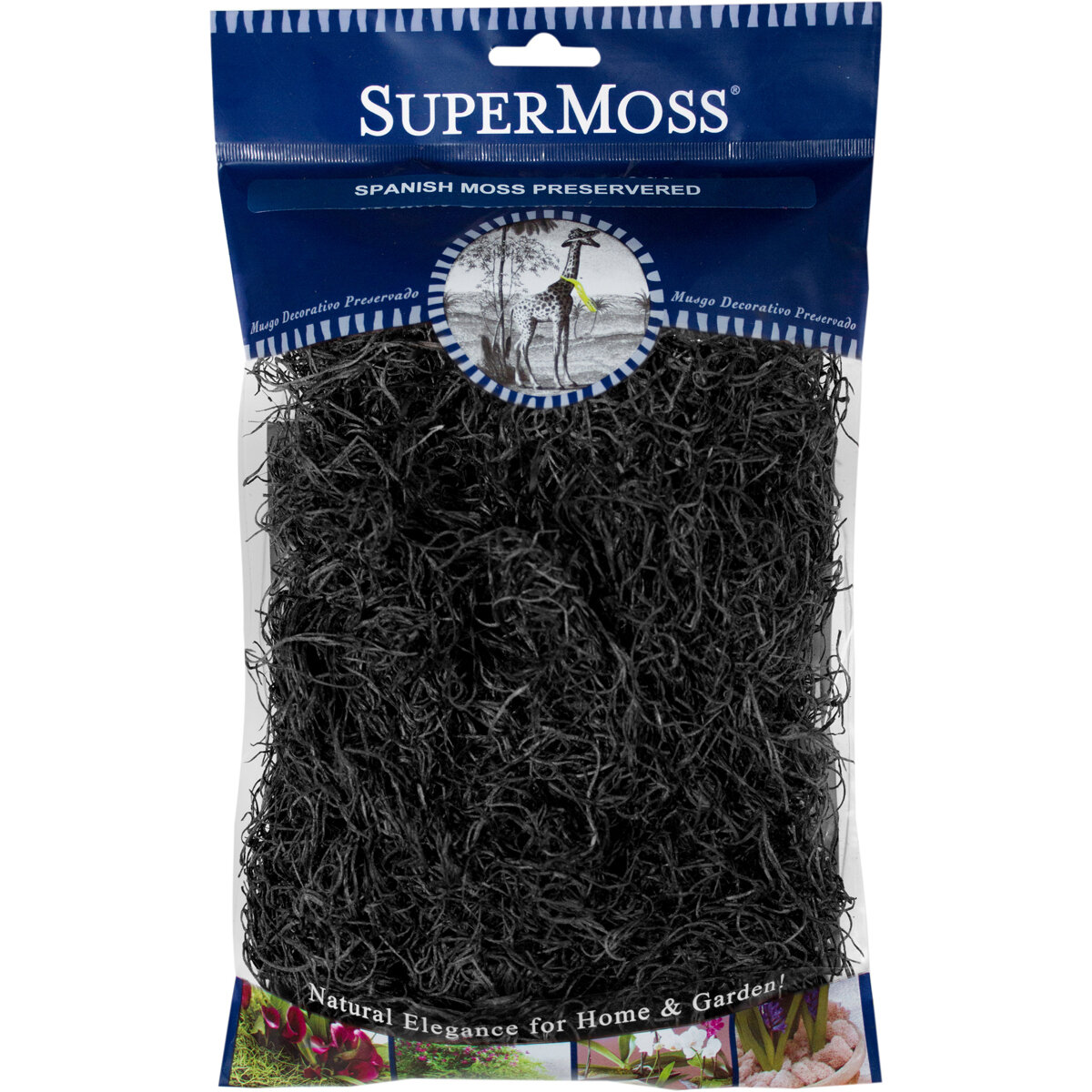 Spanish Moss Preserved Black 2oz Bag