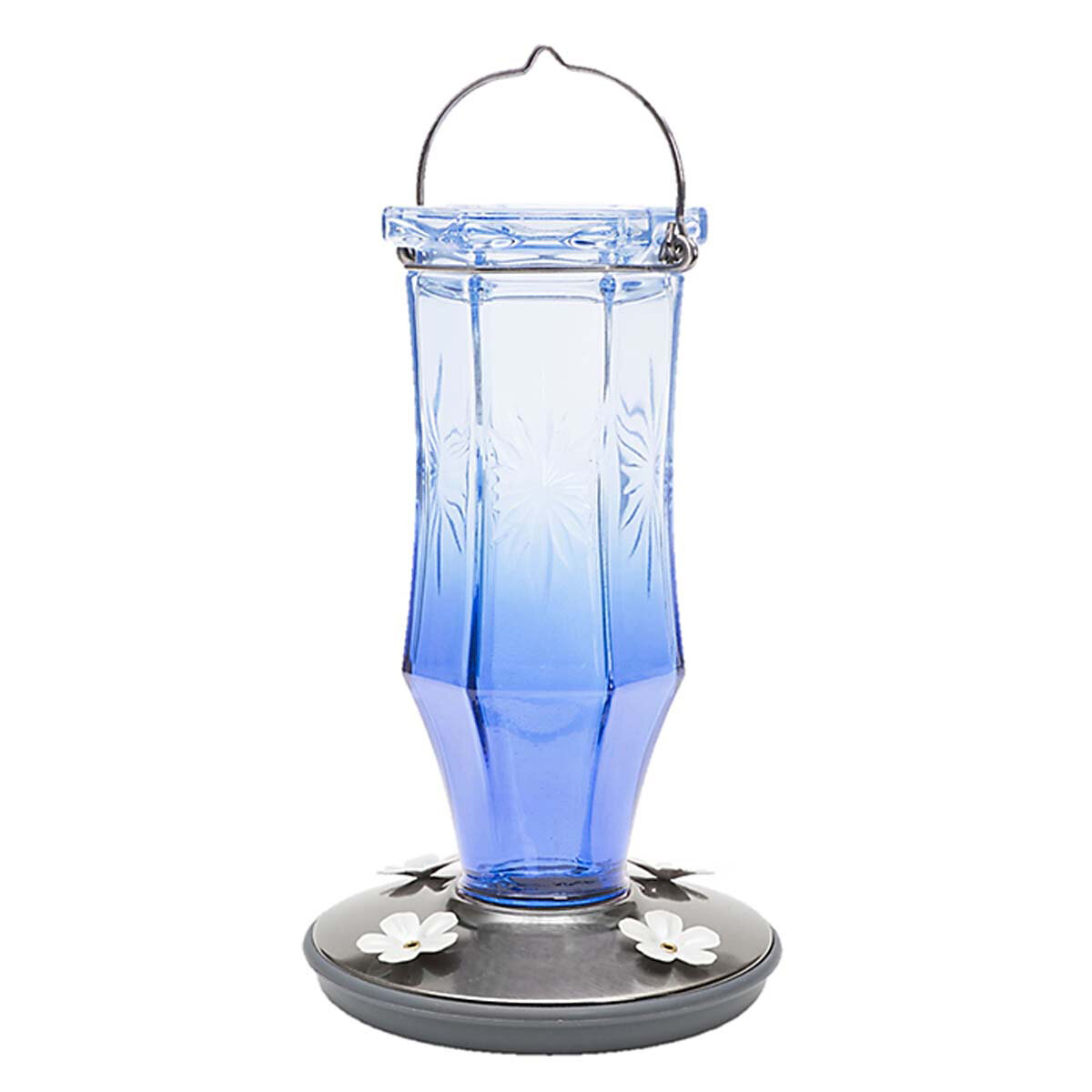Vintage Sapphire Starburst Hummingbird Feeder 16oz