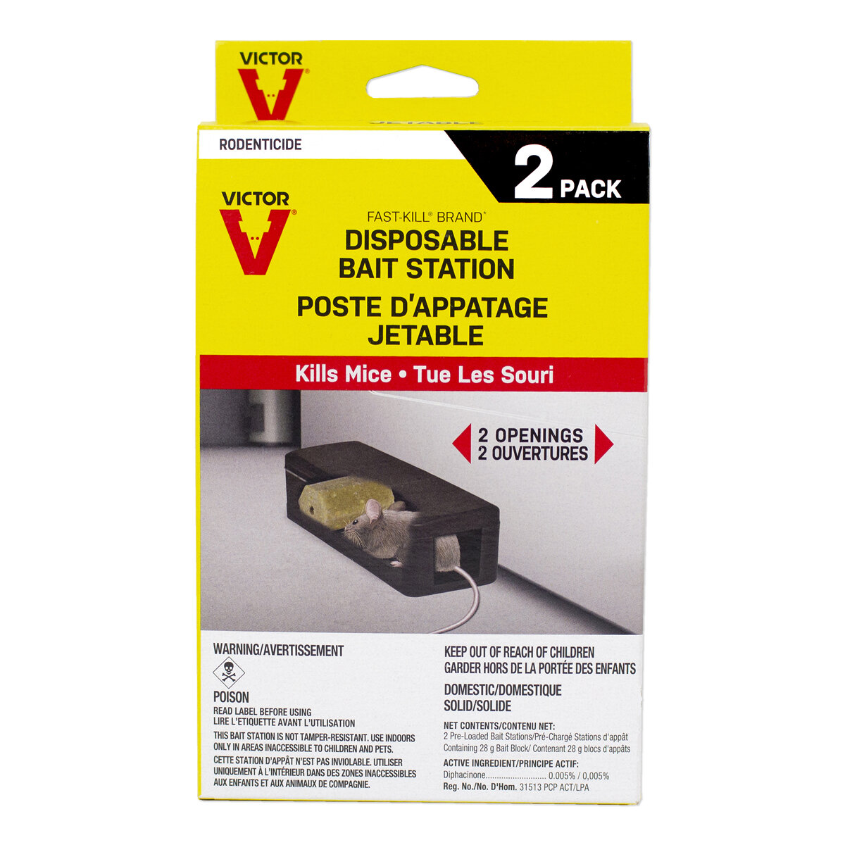 Victor 2-Pk Disposable Mouse Bait Station