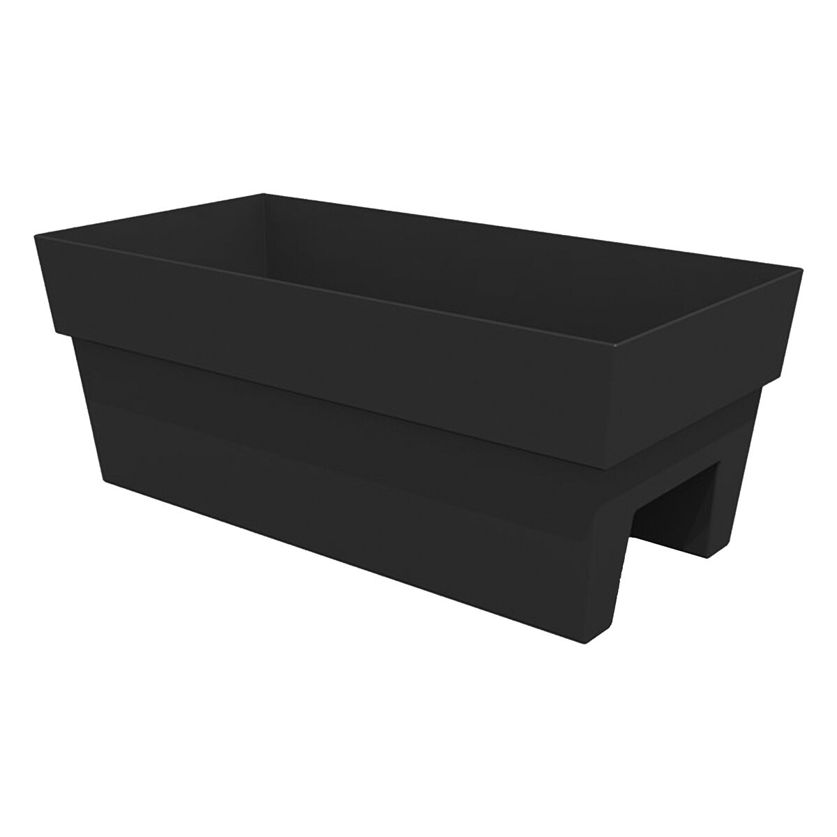 24" Finley Rail Planters Black