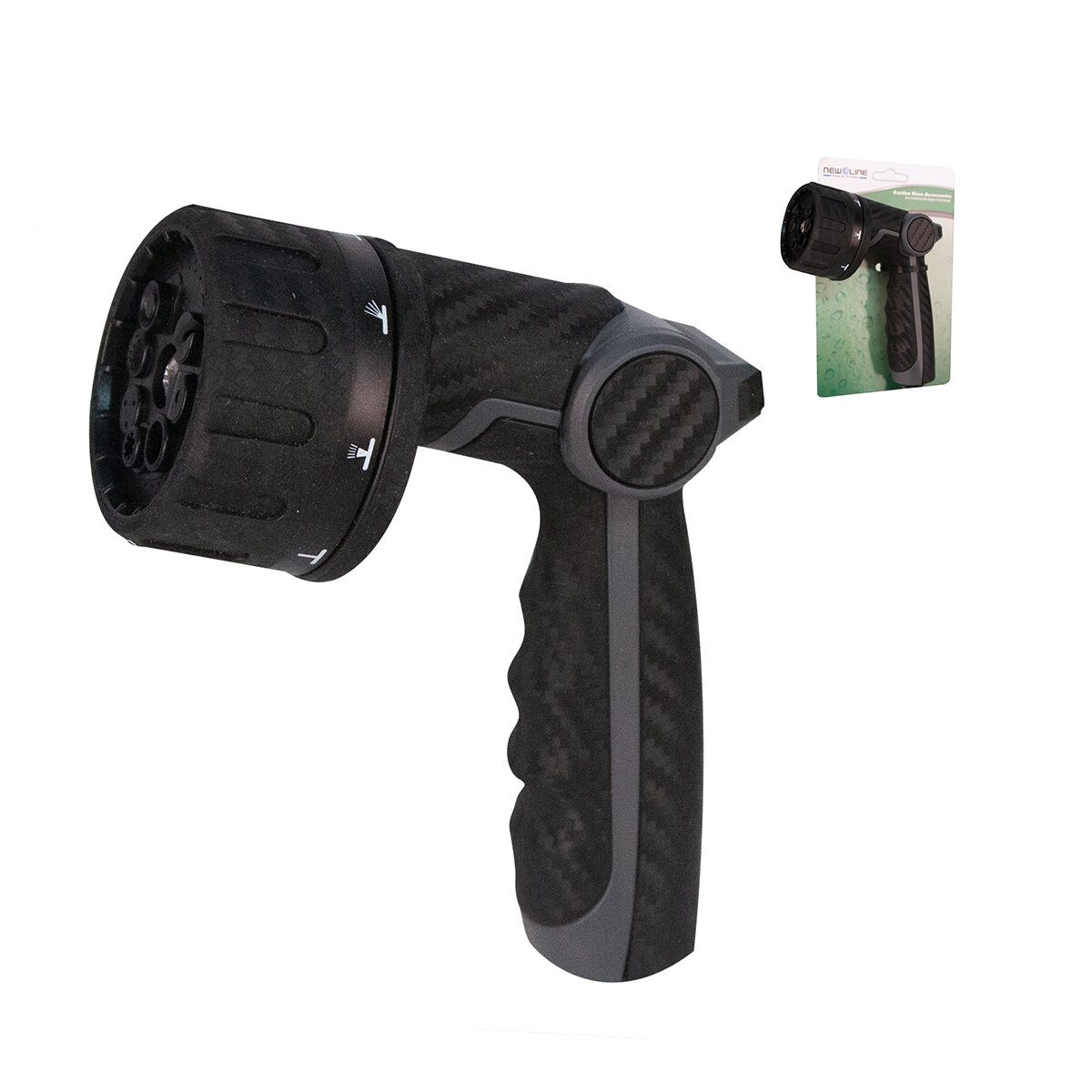 Thumb Control 8 Pattern Metal Nozzle W/Insulated G