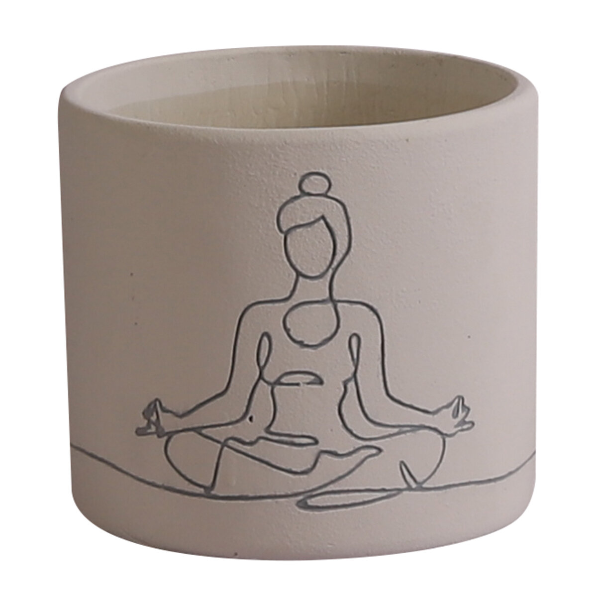 Yoga Print Planter 14x14x13 cm