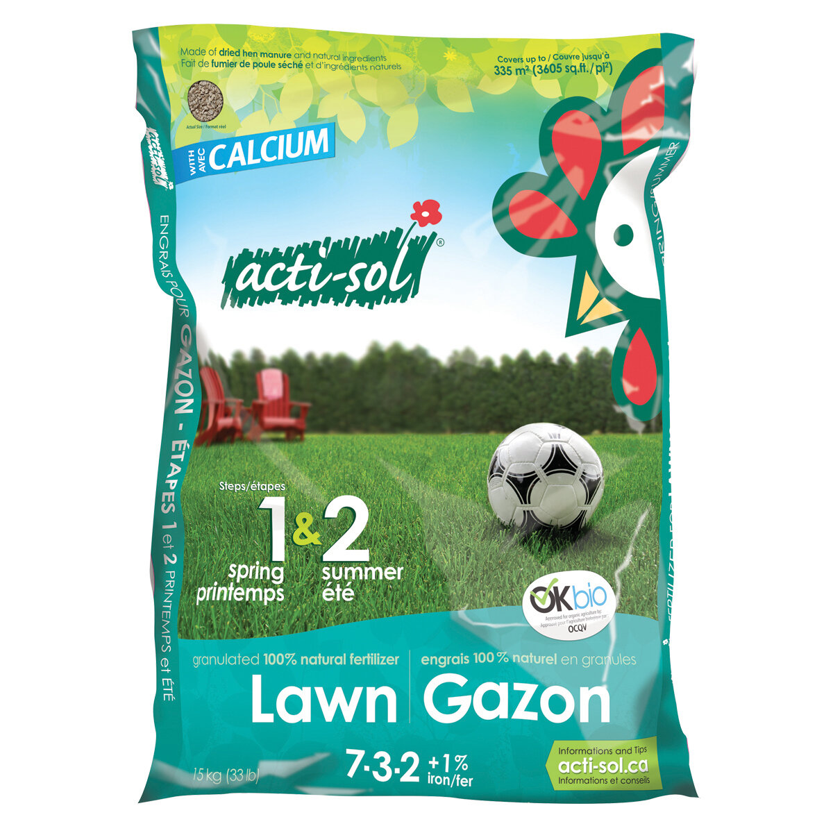 Nat Lawn Spring Summer Step 1+2  7-3-2 + Fe 15 kg
