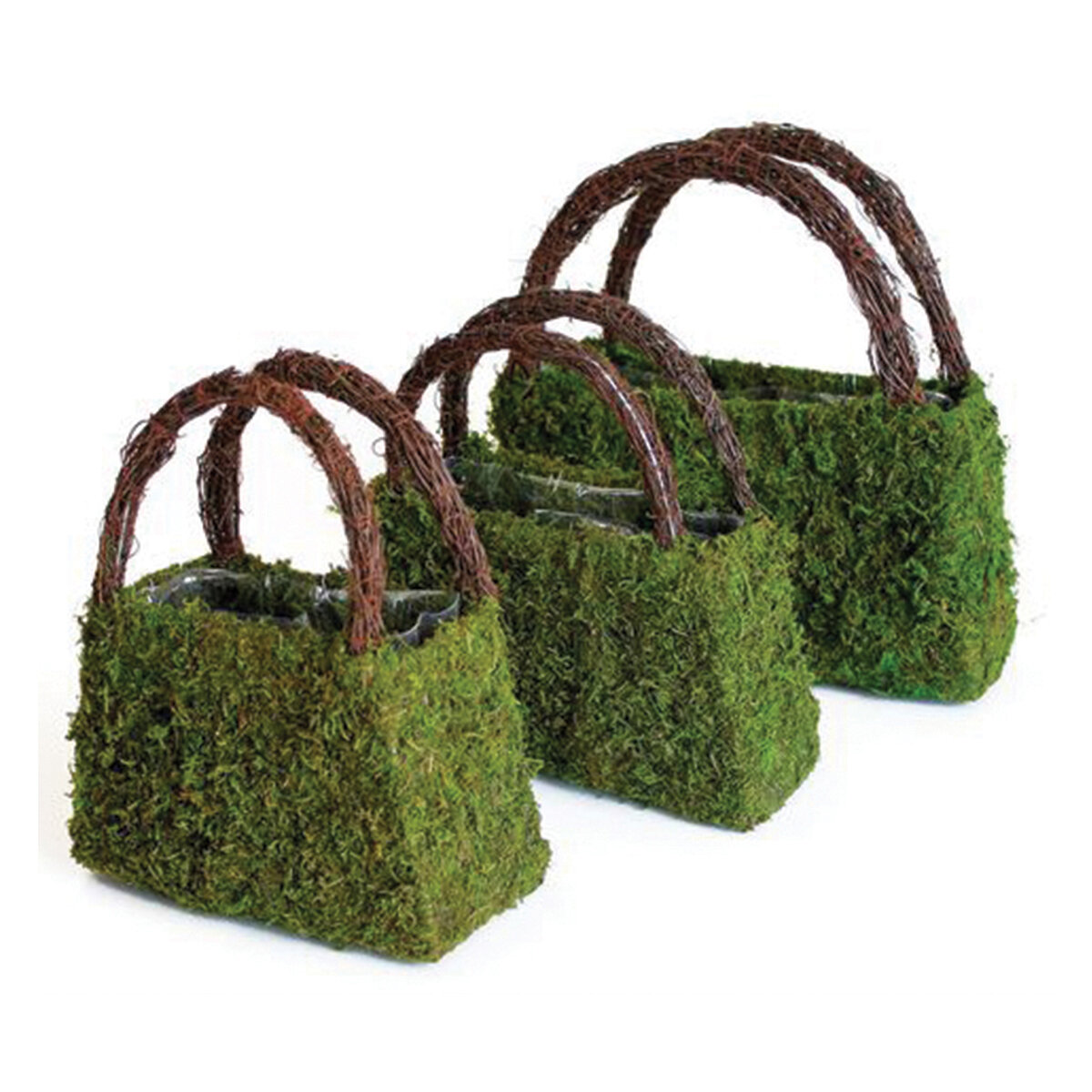 Beaumont Wicker Purse Wicker Handles Set of 3