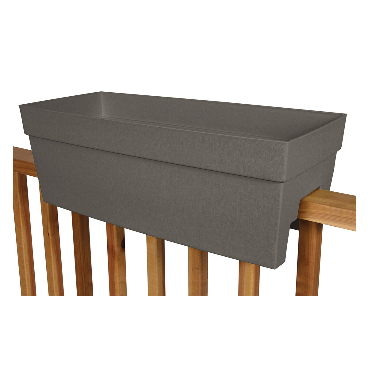HARMONY 27" Self-Watering Rail Planter Slate