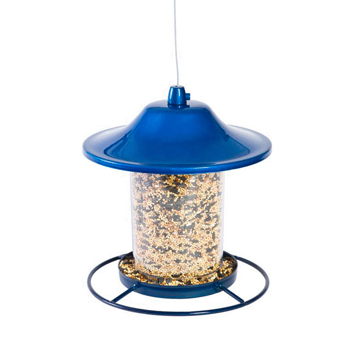 Blue Sparkle Panorama Seed Feeder 1Lb Cap.