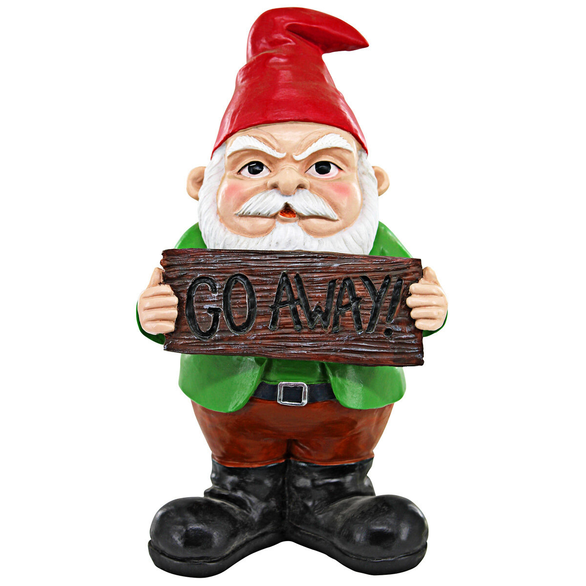 Mr Bad Attitude "Go Away" Gnome Statue