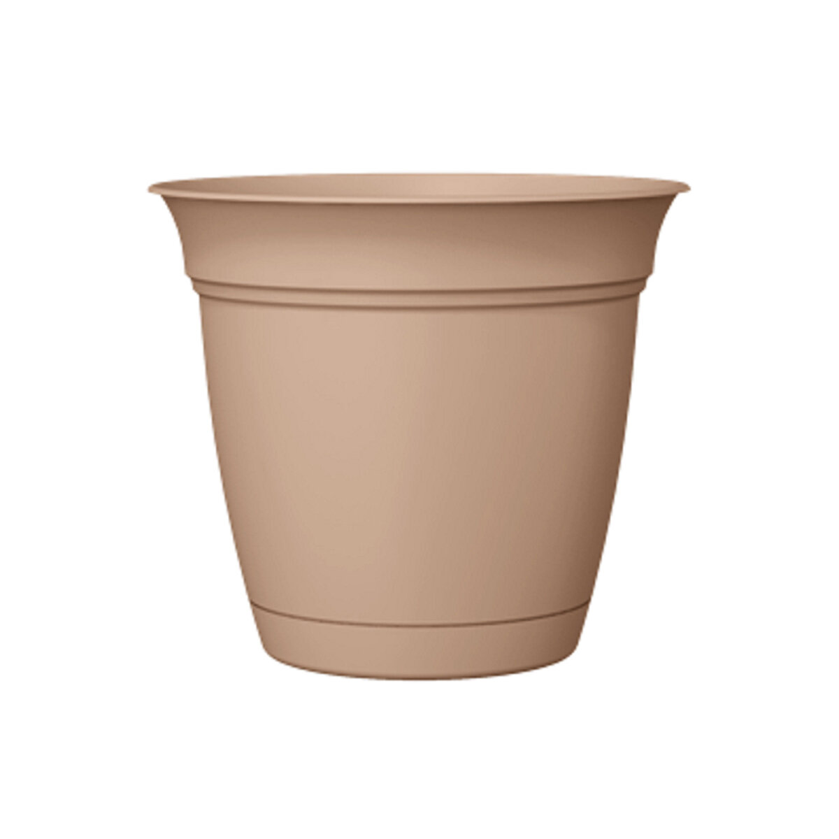 10" Eclipse Pot W/Attached Saucer Sandstone