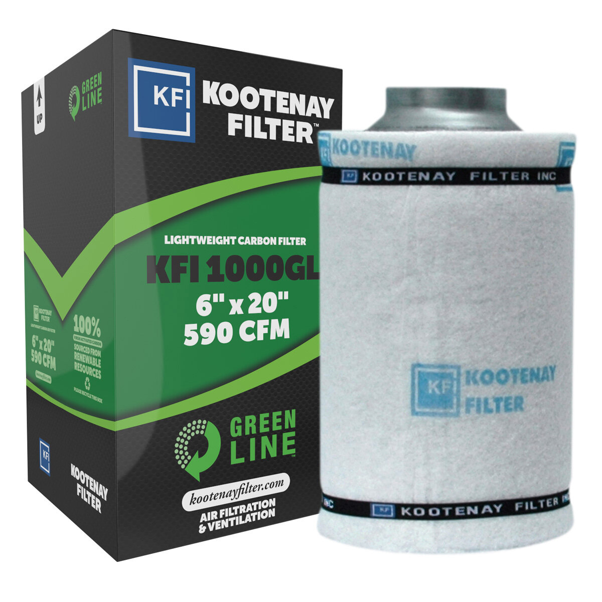 Kootenay Filter GreenLine 1000GL 6" flange 650cfm