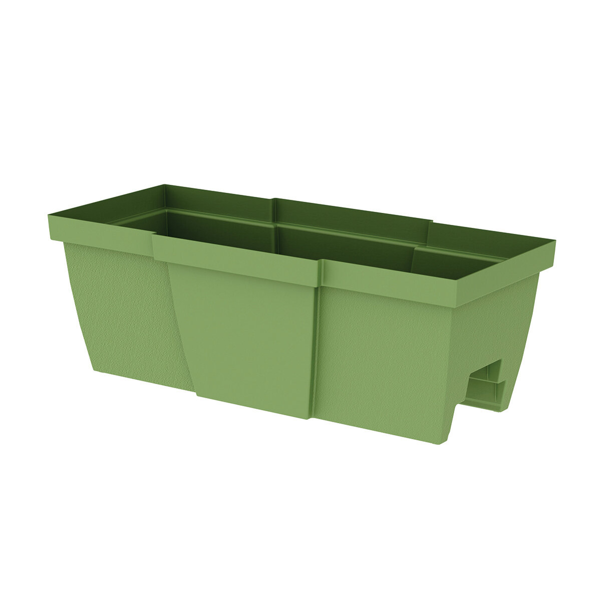 QUATTRO 27" Rail Planter Green