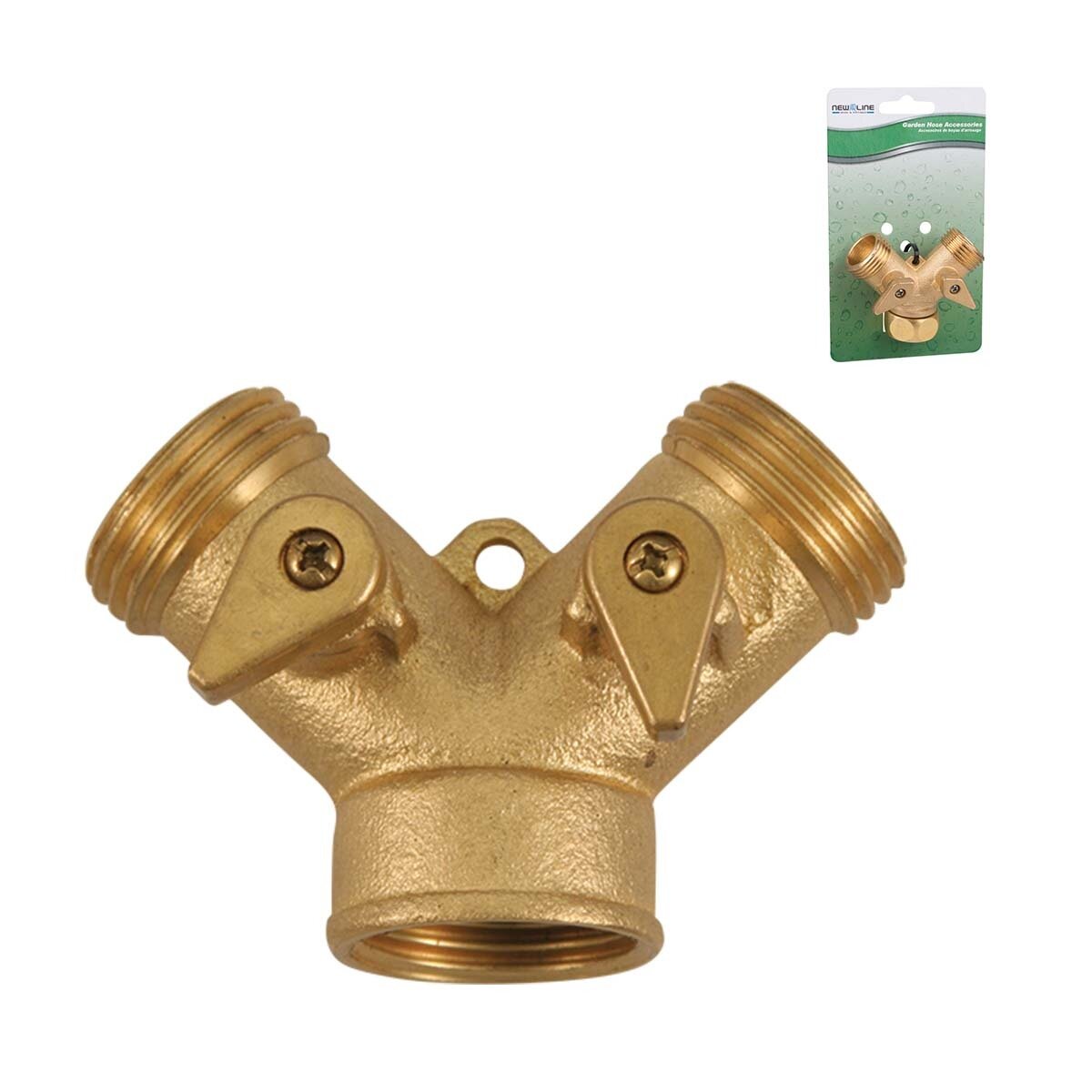 Brass Ght Y W/Dual Shut-Off