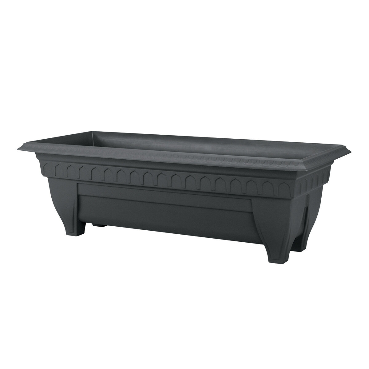AZURA 27" Rectangular Patio Planter Black
