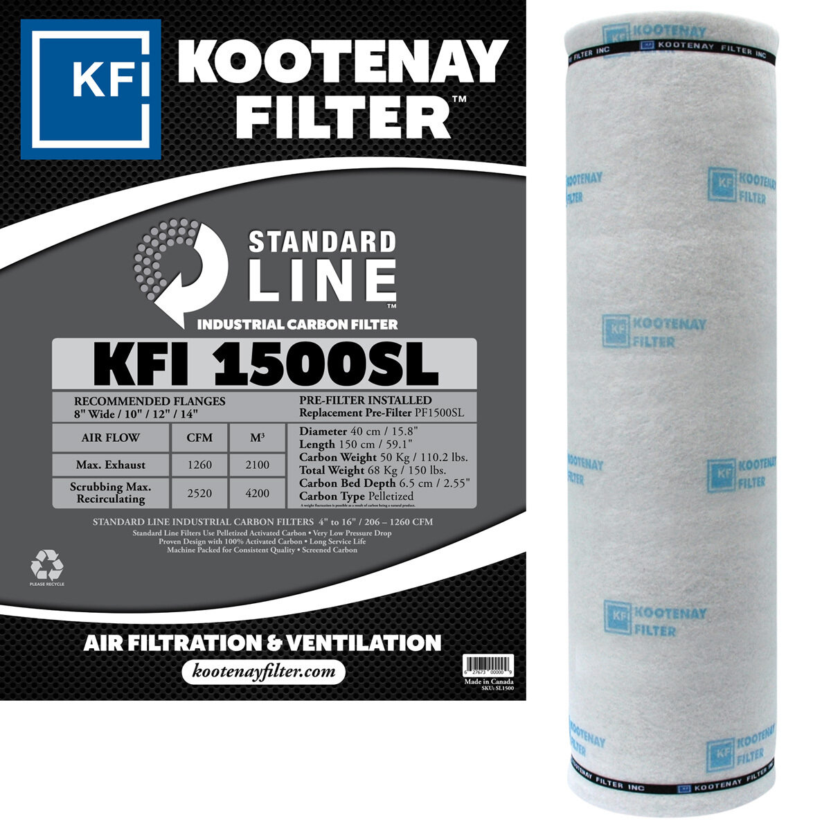 Kootenay Filter 1500 Standard Line 1260cfm