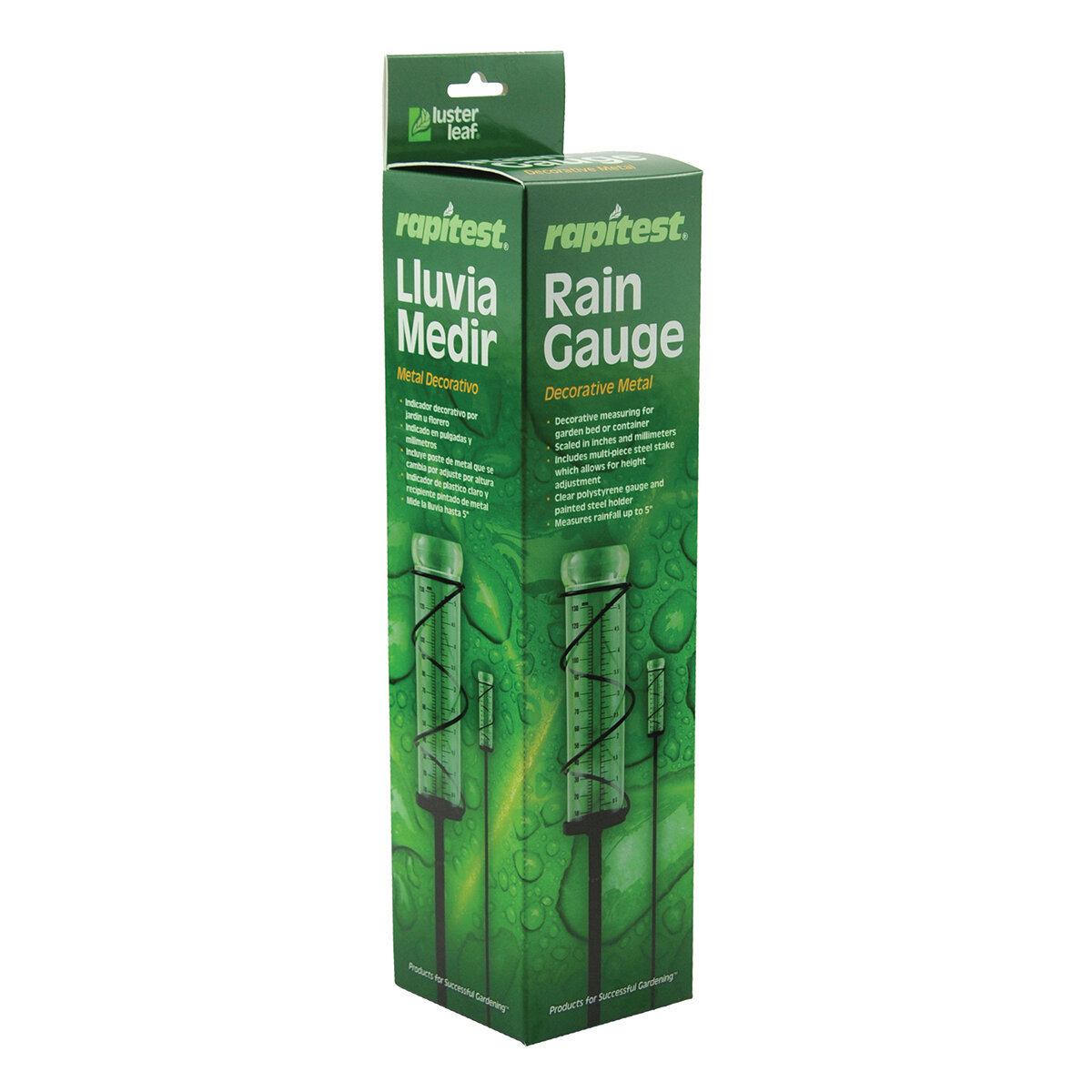 Rapitest Spiral Metal Rain Gauge w/ stake