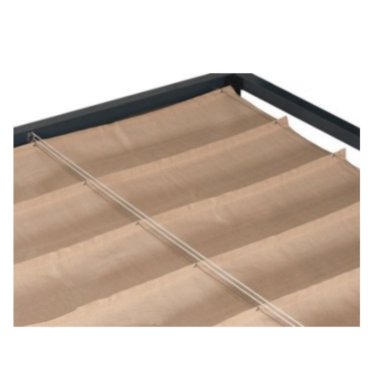 13'1" Harmonica Rooftop Shade Off-white 2.9x4m