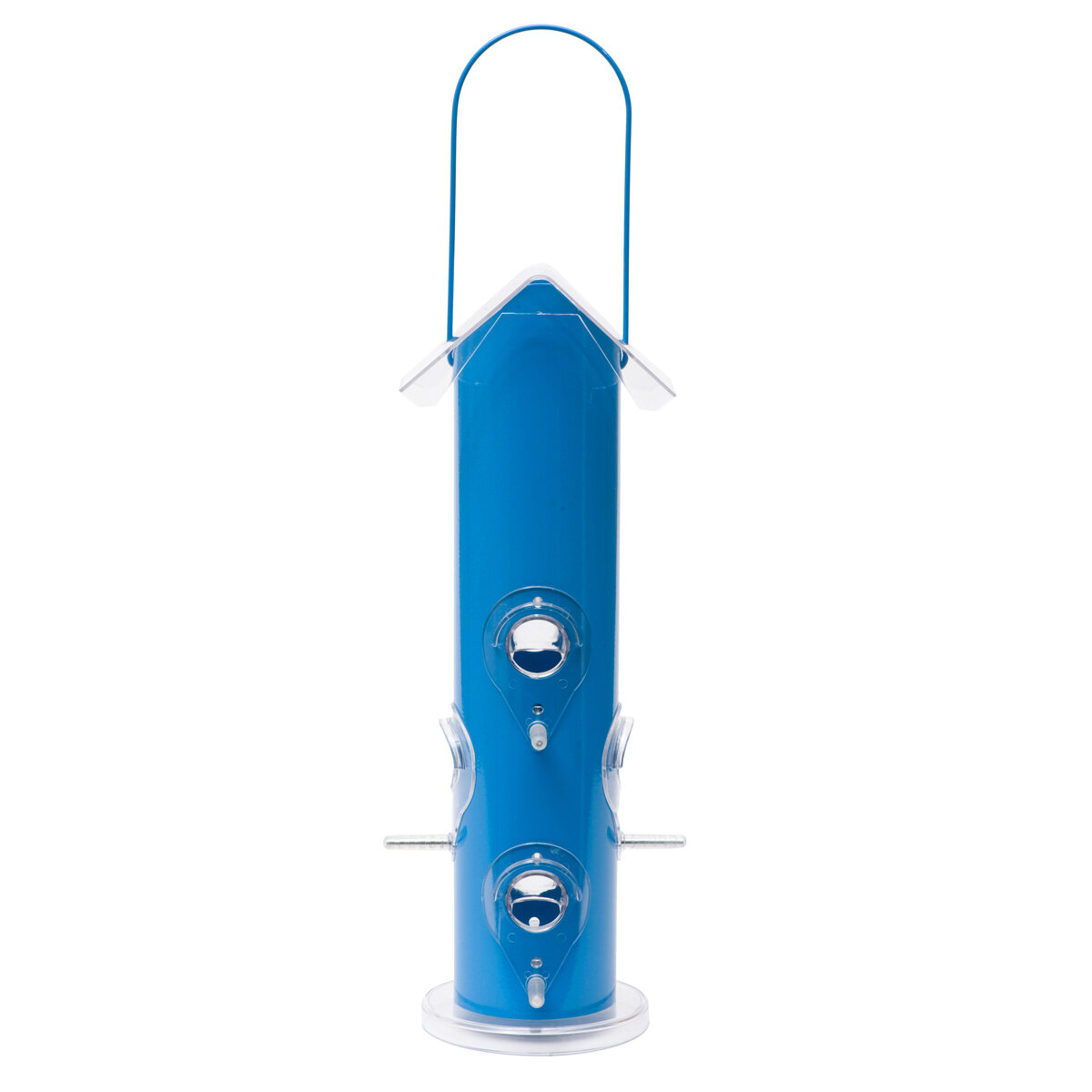 Blue Metal Tube Feeder 18" 6 Ports  1Lb