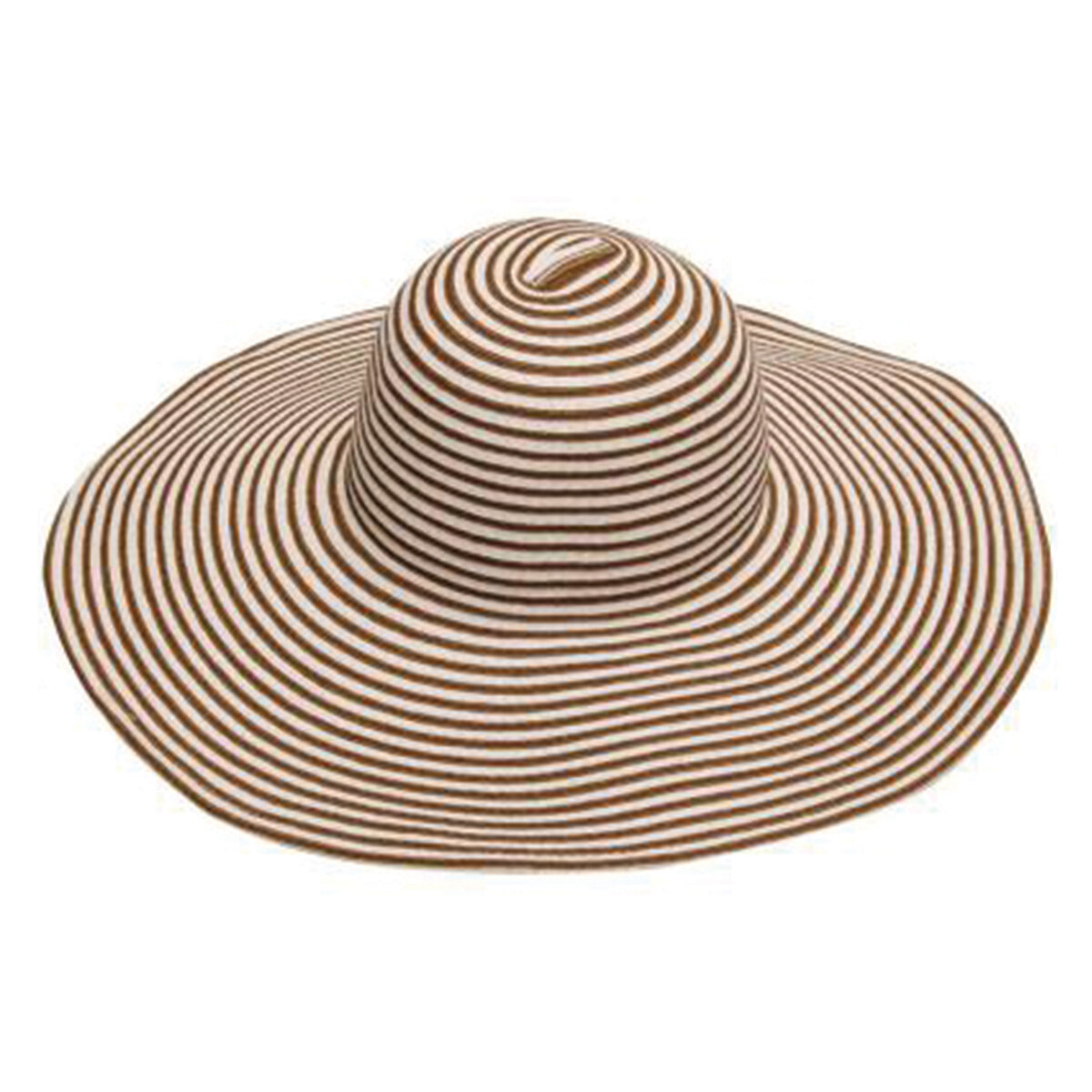 Ladies Wide Brim-BRN/BEIGE