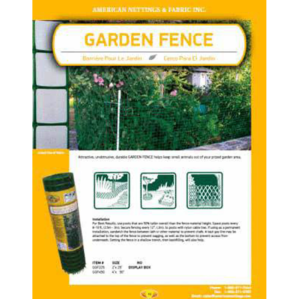 Garden Fence (Green) 2'X25'