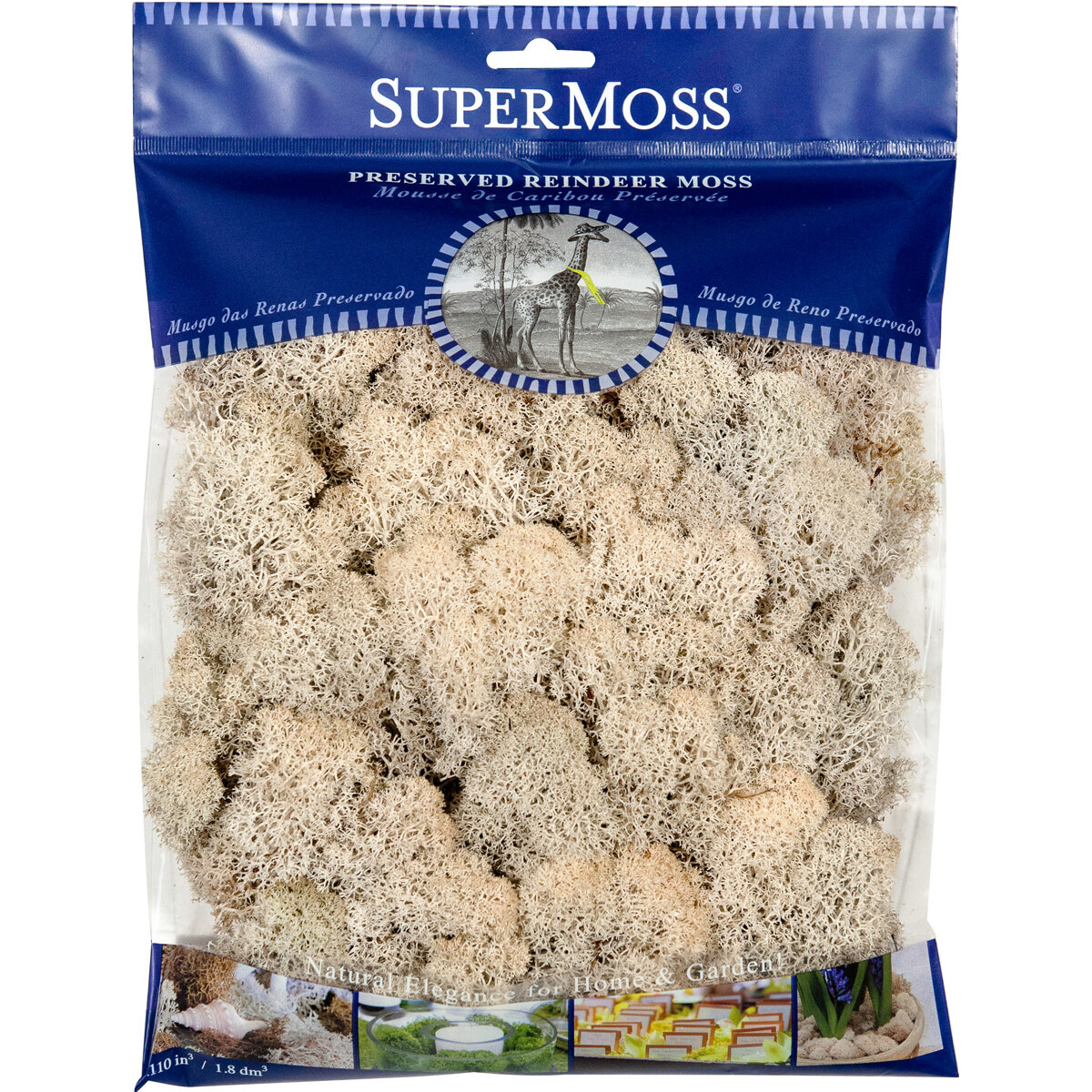 Reindeer Moss Preserved Natural 4oz Bag