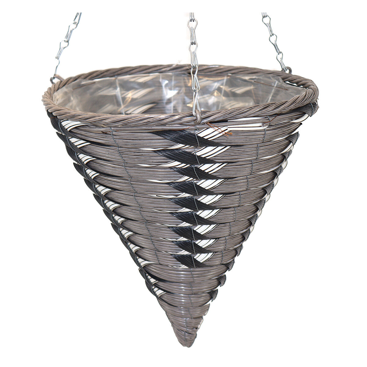 Cone Basket with Stiff Swivel Chain Hanger 12"