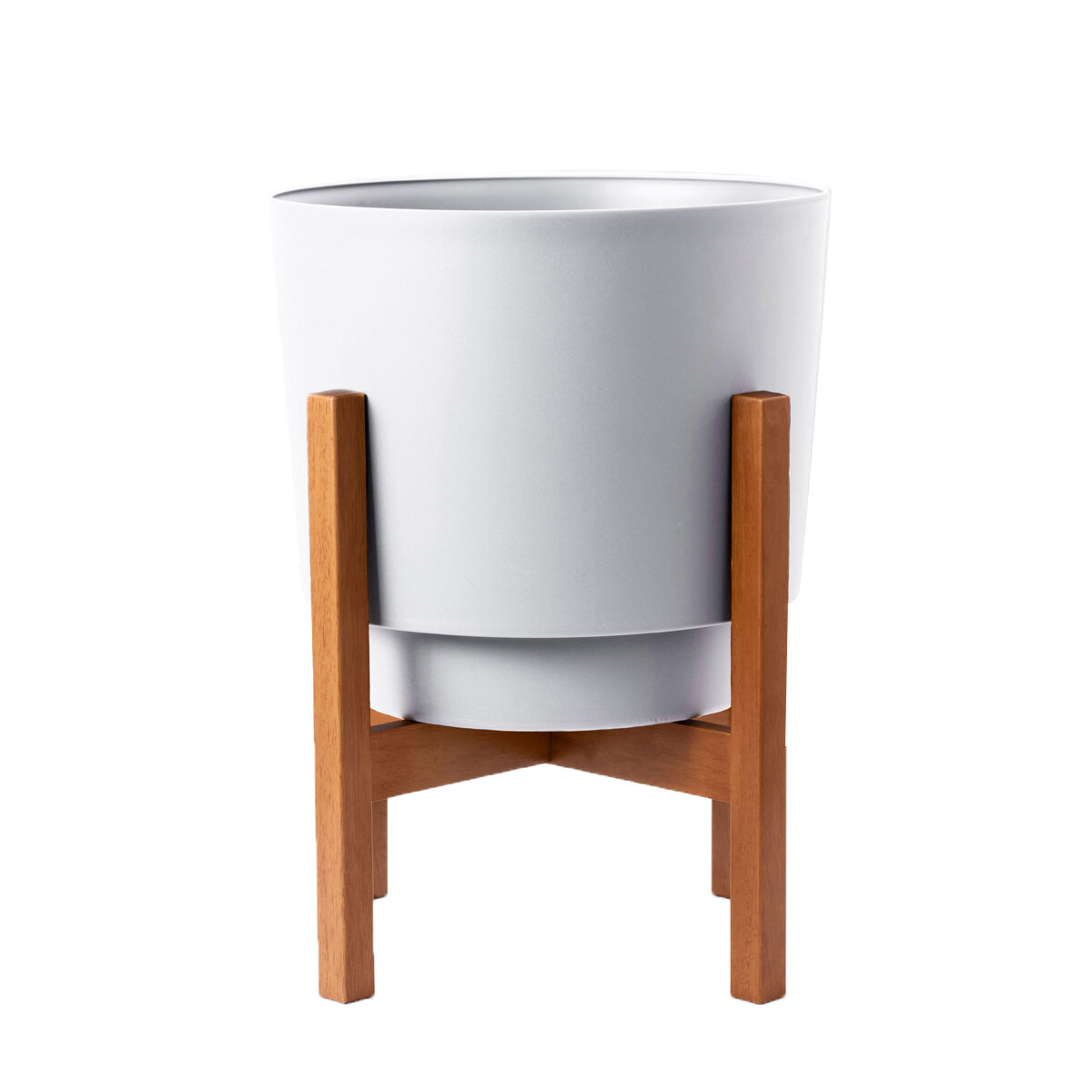 10" Hopson Wood Casper Wht Planter