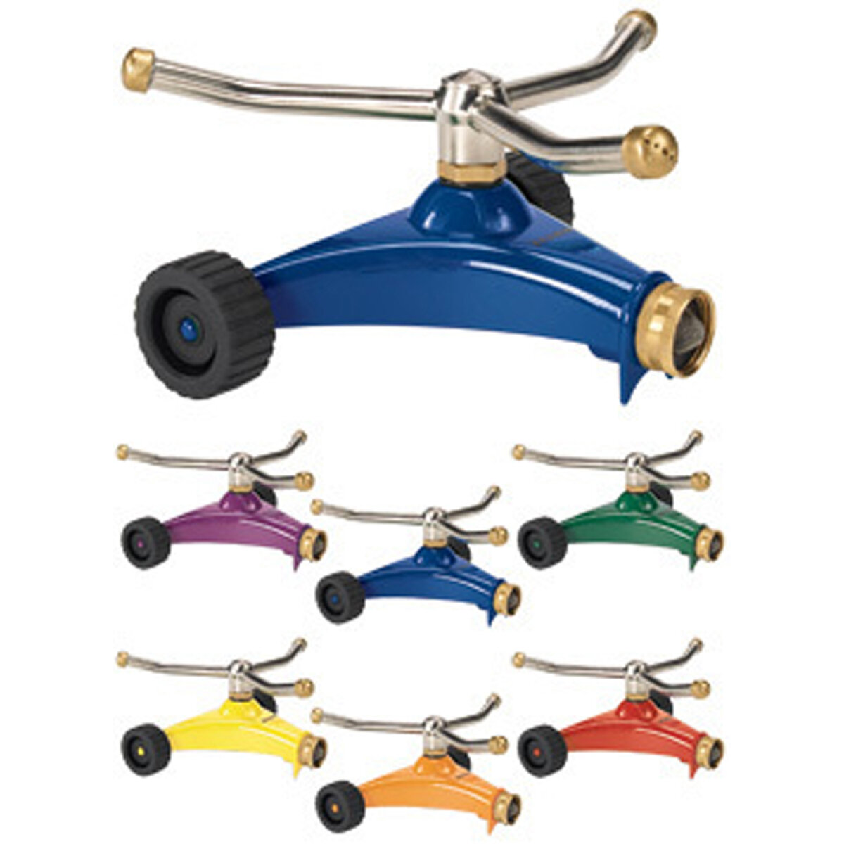 Whirling Sprinkler 3-Arm Wheel Base Asst. Colours