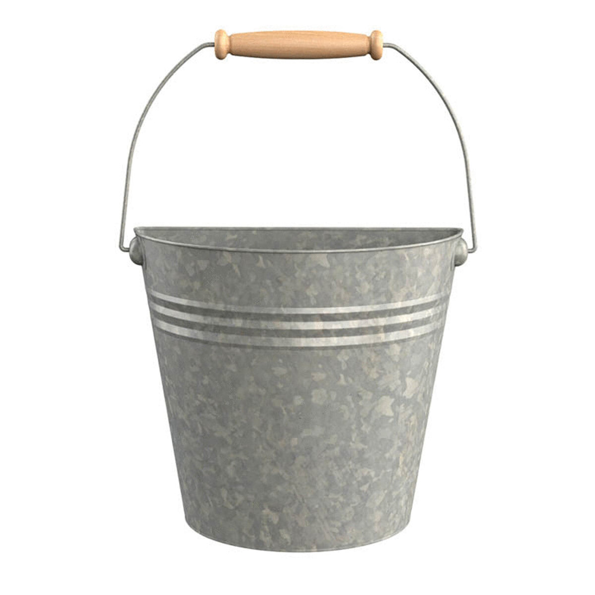 Bucket Galvanized Half Round