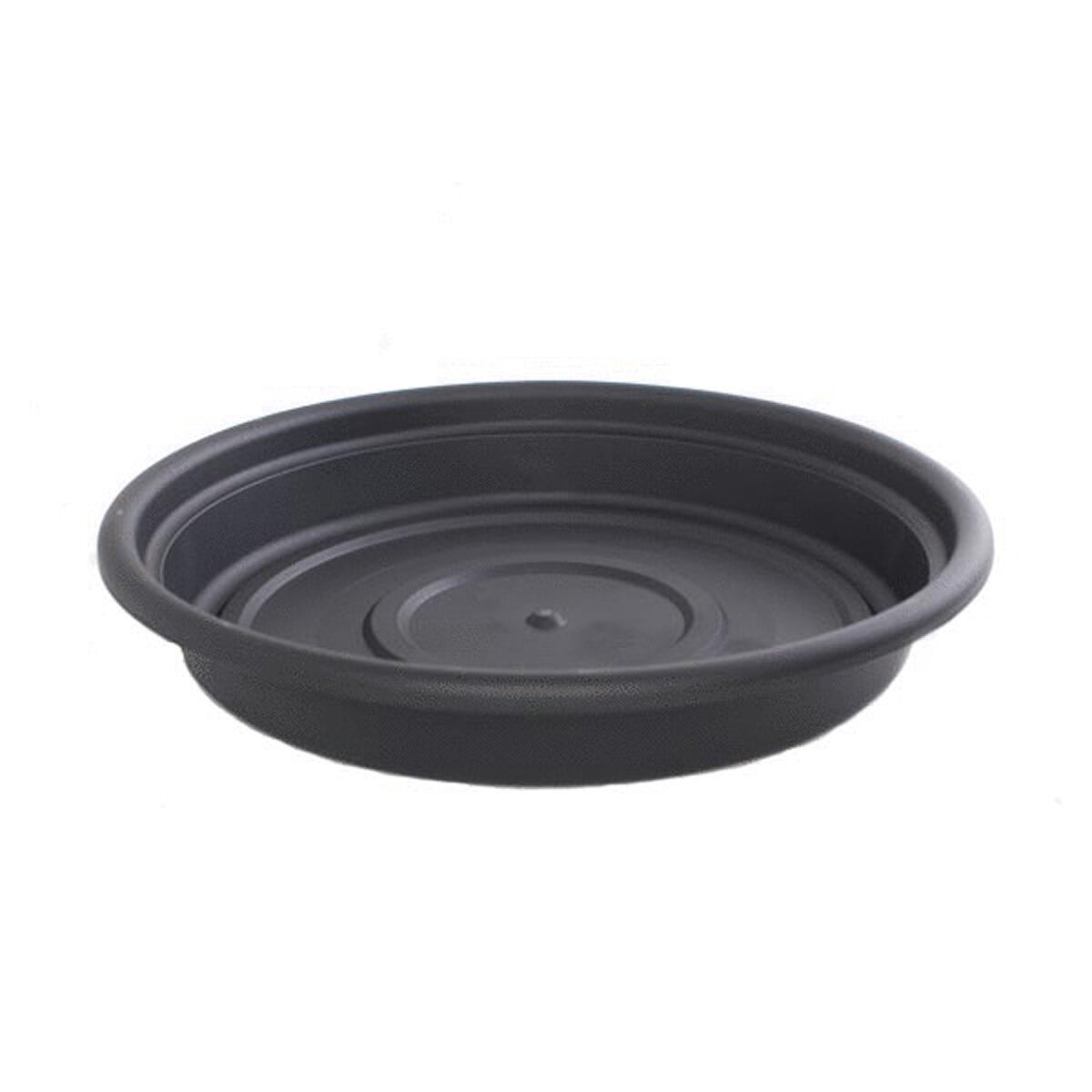 "12"" DURA COTTA SAUCER-BLACK (USE STT1200)