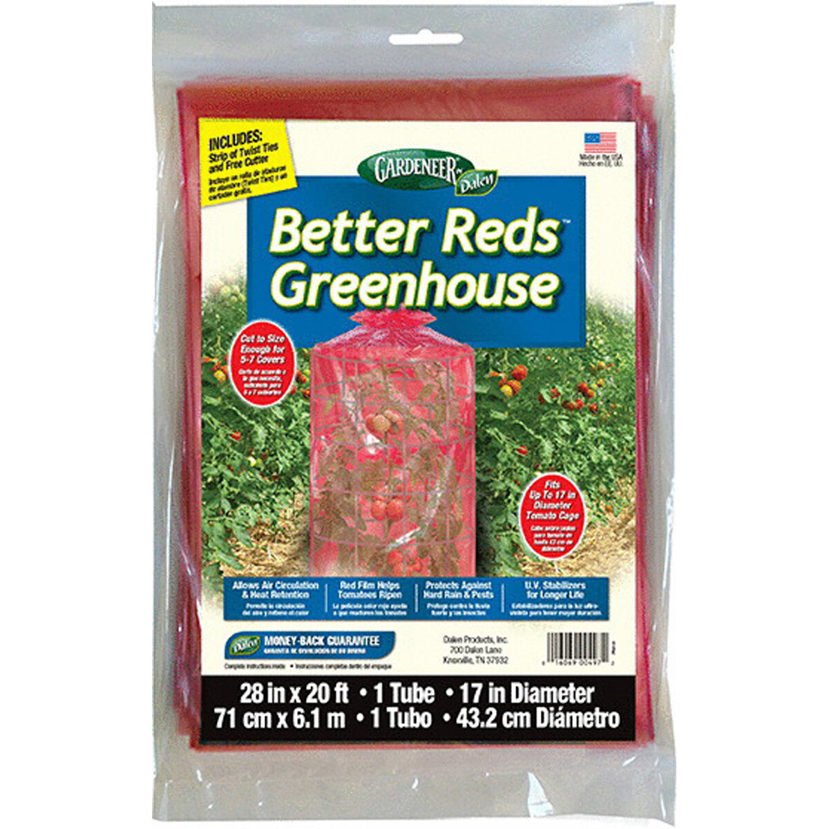 Better Reds Greenhouse 28"X20' Tube