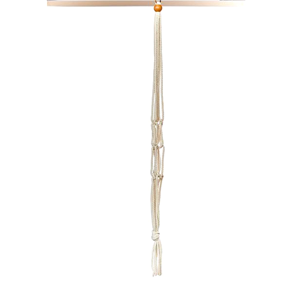 36" Antique White Macrame