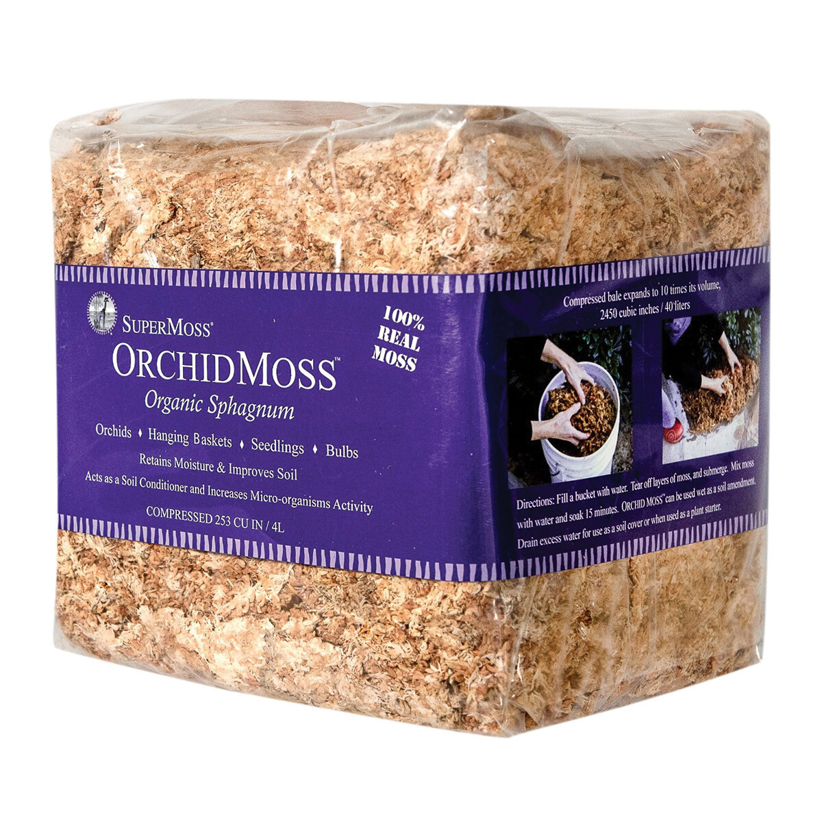 Sphagnum Moss Natural White 1lb Bale