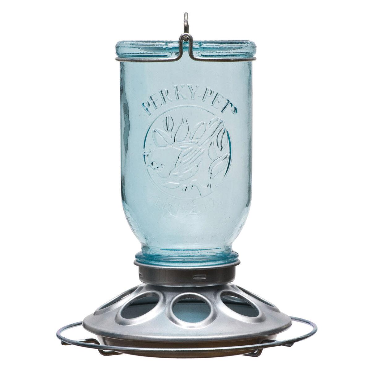 Mason Jar Bird Feeder W/8 Ports 1Lb