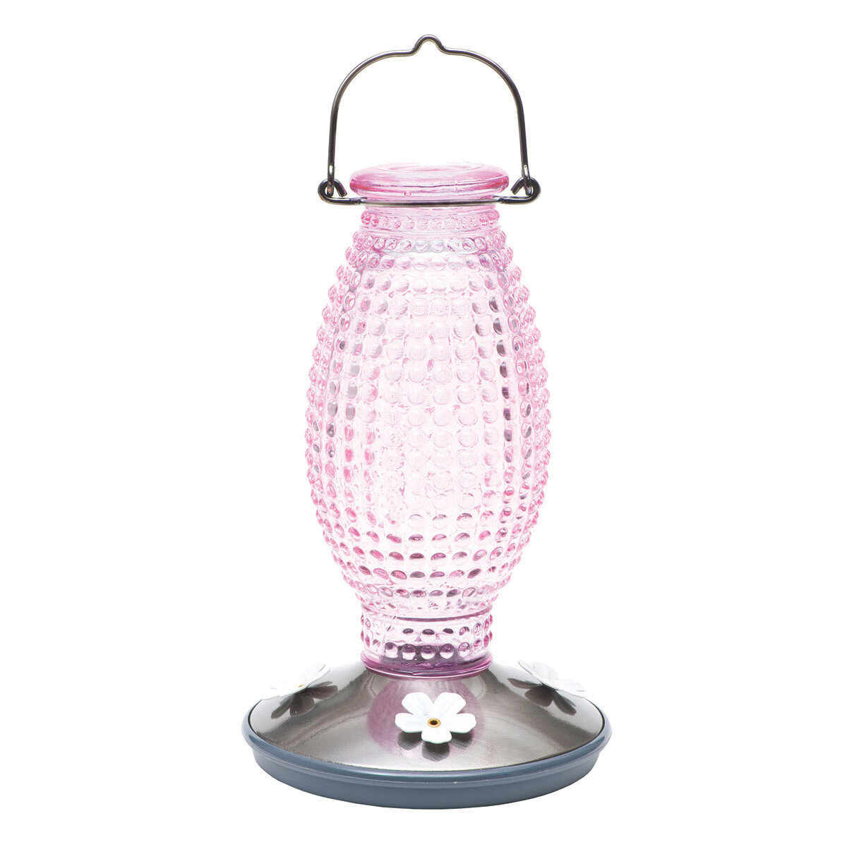 Cranberry Hobnail Hummingbird Feeder 24 Oz