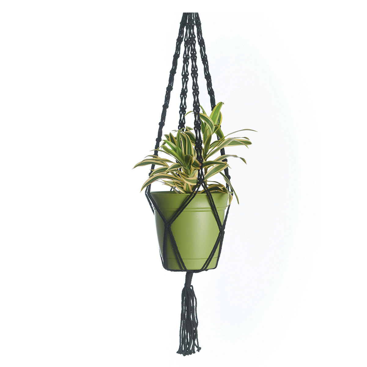 40" Woven Link Hanger - Black