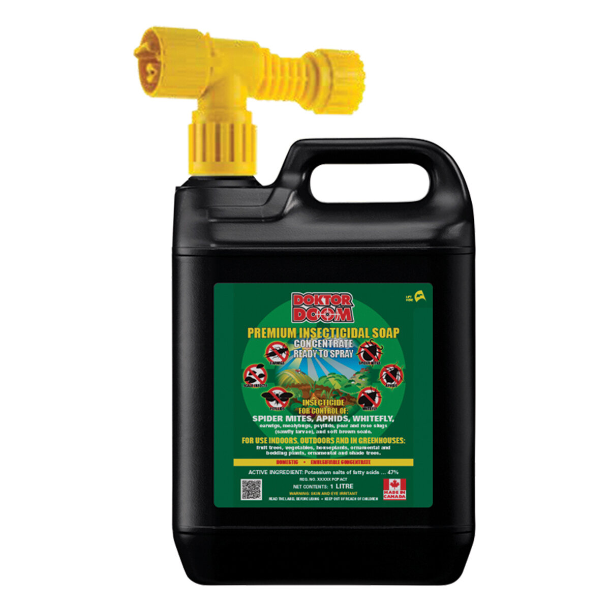 Premium Insecticidal Soap Conc. w Hose Sprayer 1 L