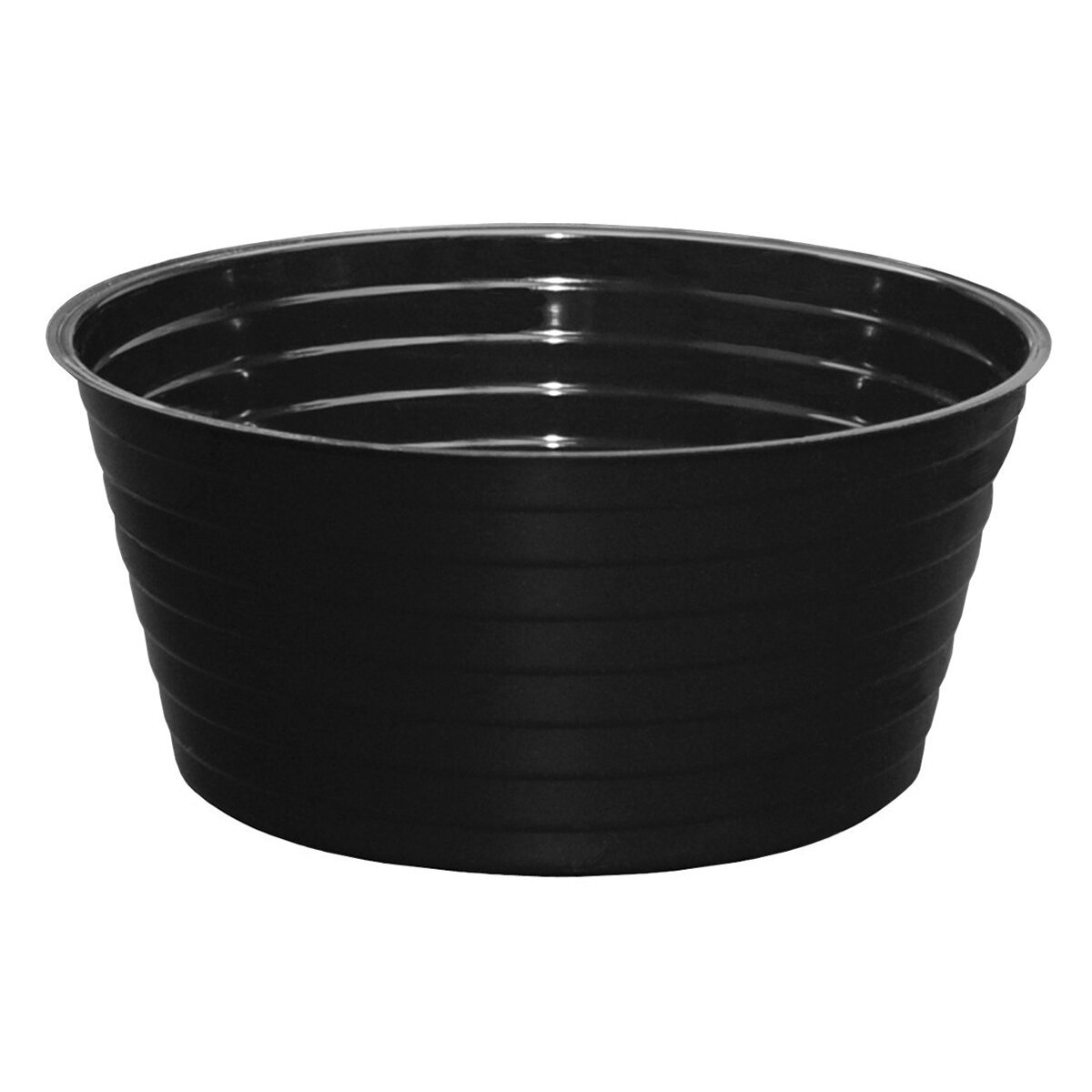 8" Black Plant Saucers Deep 3 1/2"
