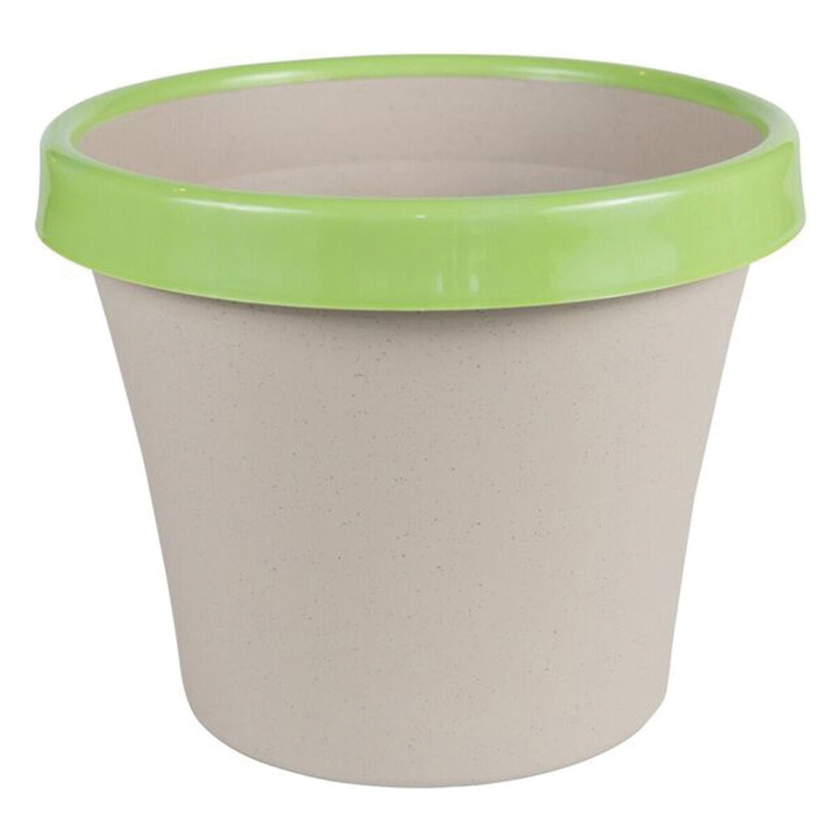 12” TwoTone Pot Taupe w/Honey Dew