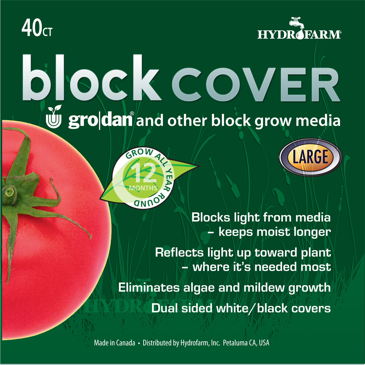 8" Rockwool Block Cover, pack of 40