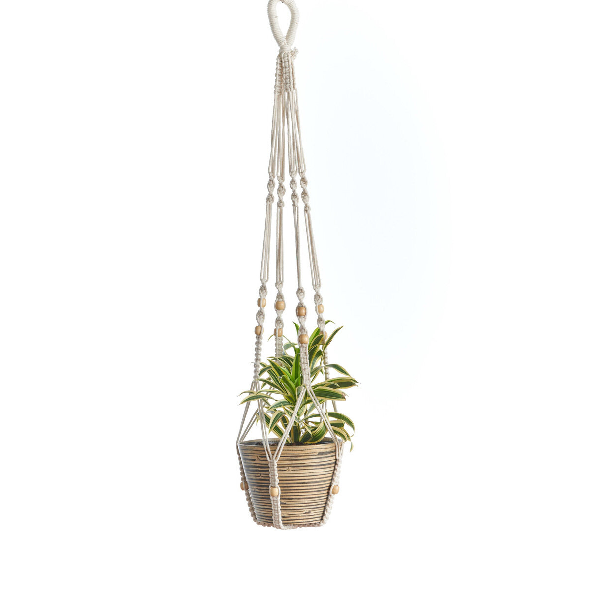 42" No Tassel Woven Plant Hanger
