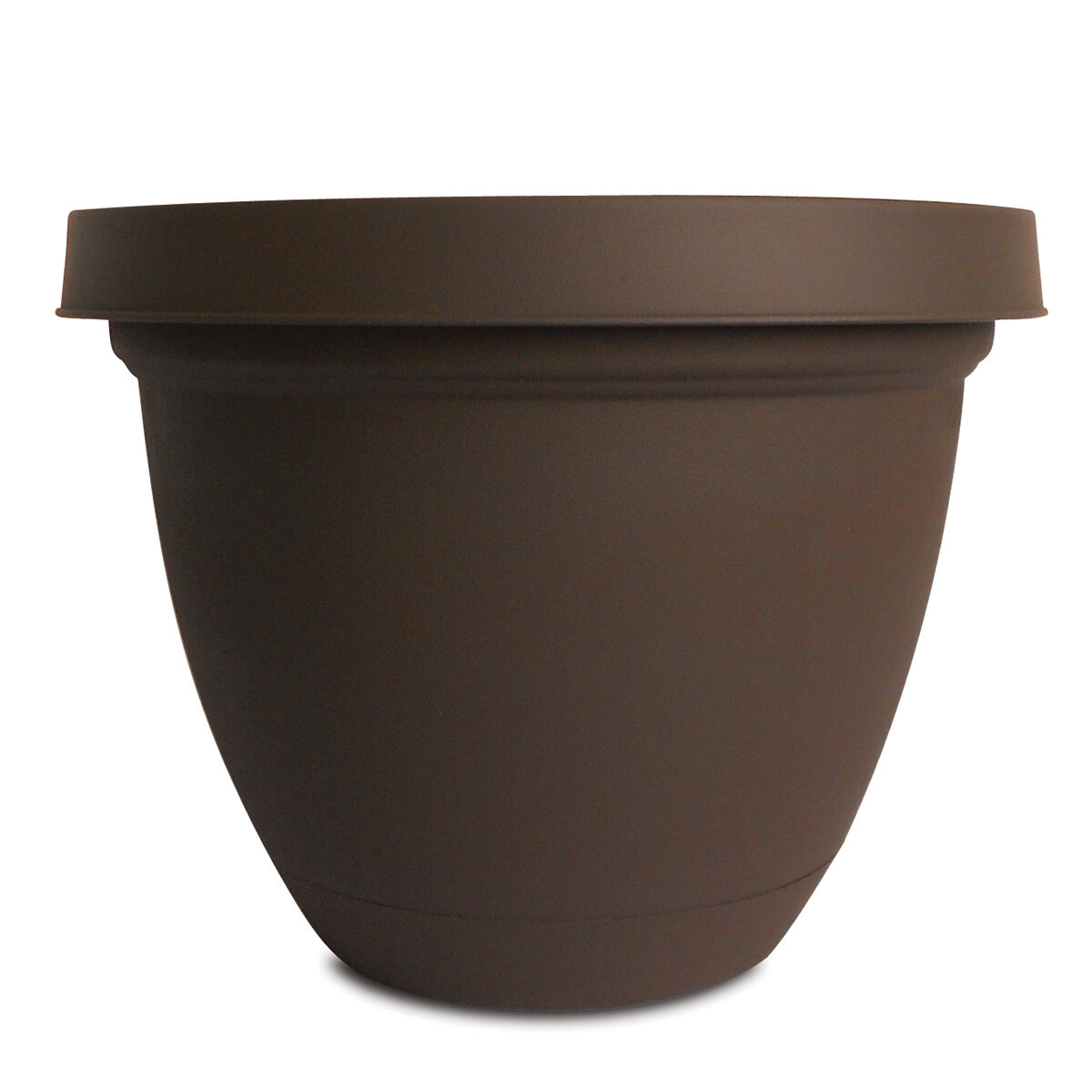 10" Infinity Planter w/Attached Saucer  Chocola