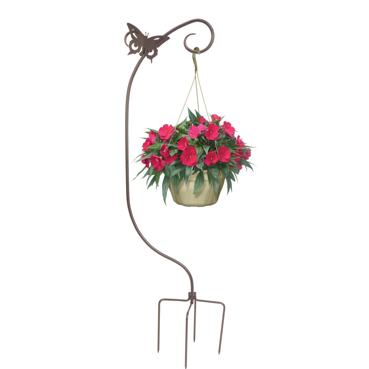 Butterfly Basket Hanger Stake 48"Black