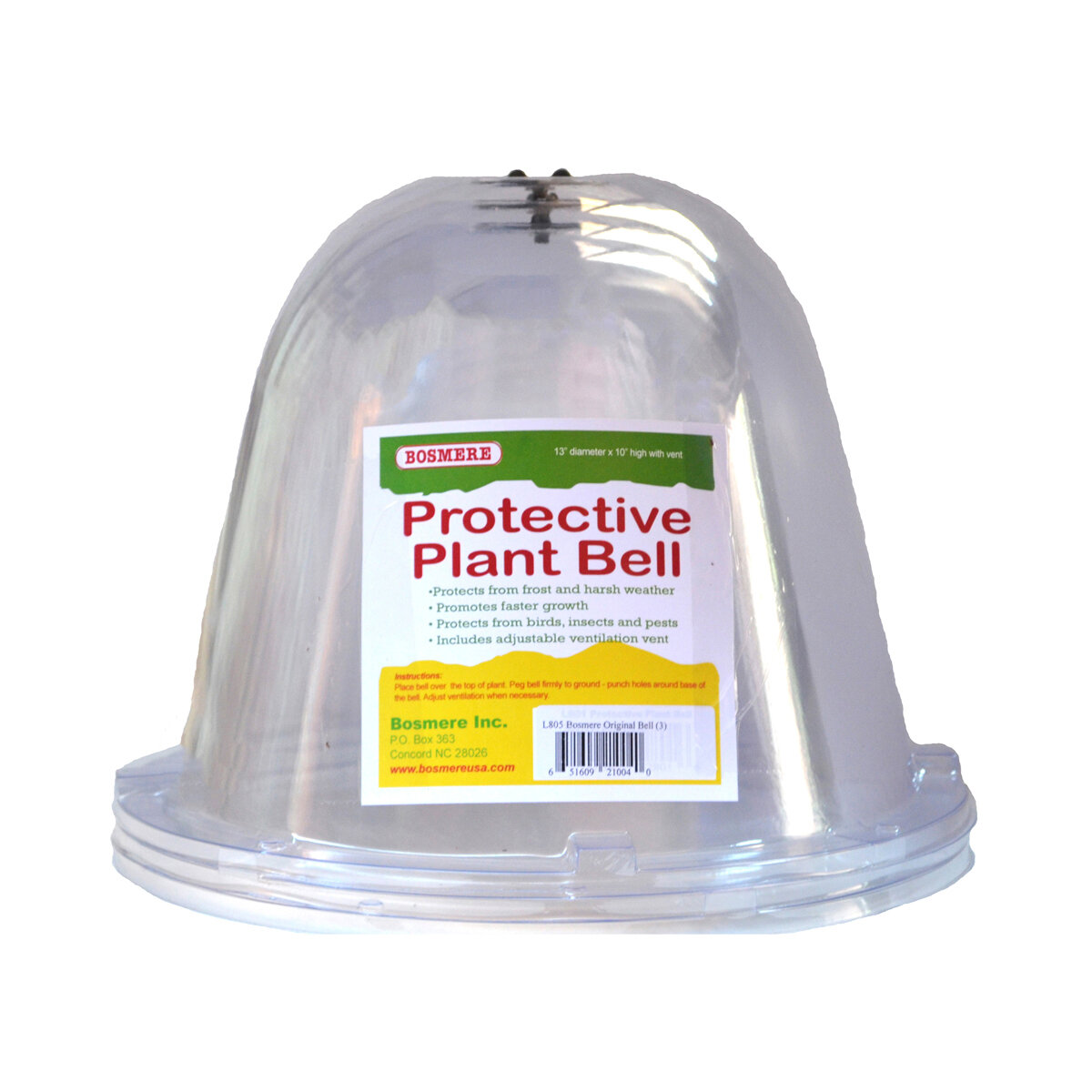 Protective Plant Bell (3pk) w/ Vent (13"d x 10"h)