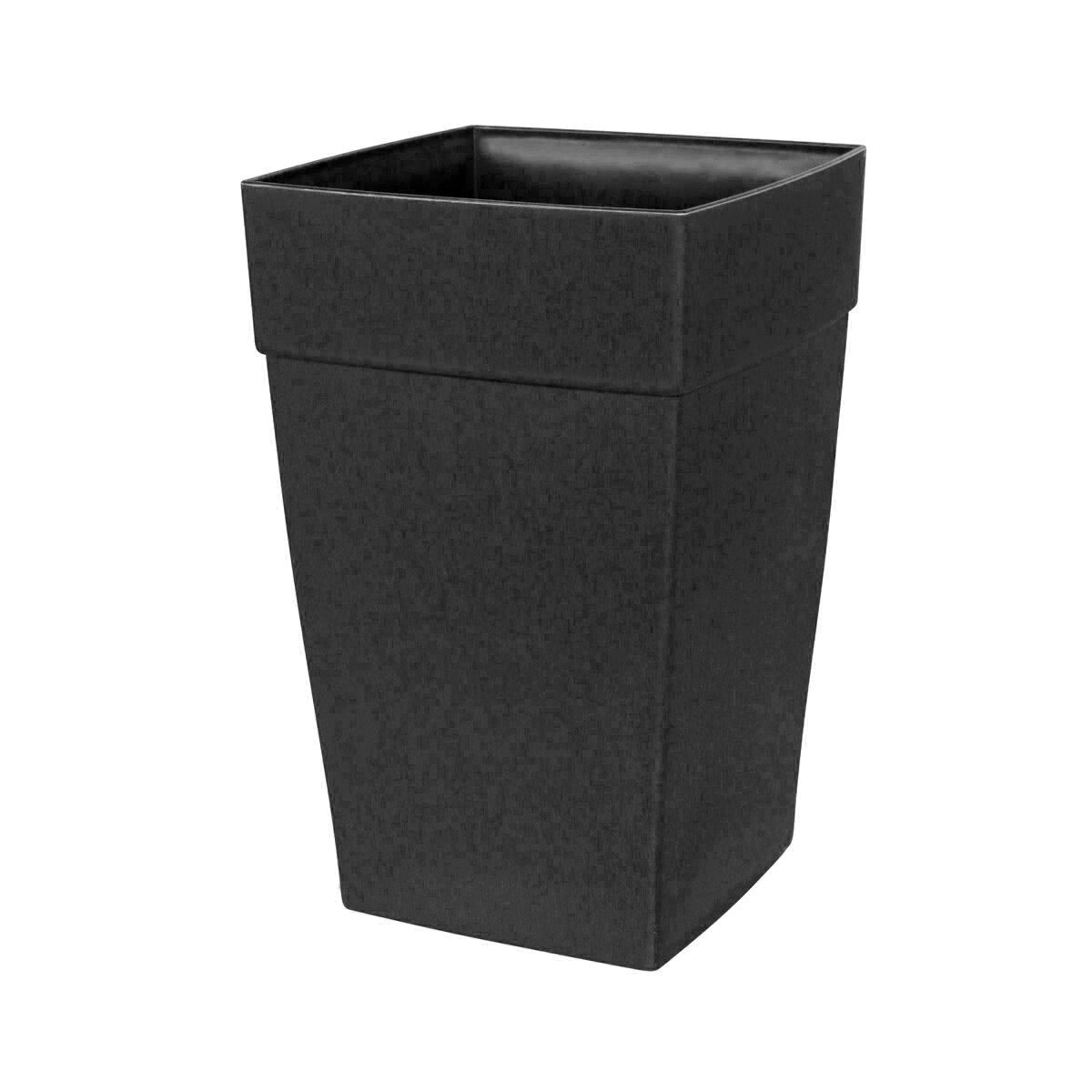 HARMONY 12" Self-Watering Tall Planter Black